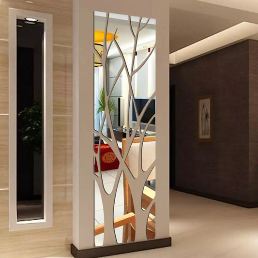 3D Tree Mirror Wall Sticker - Your Homes Décor and More