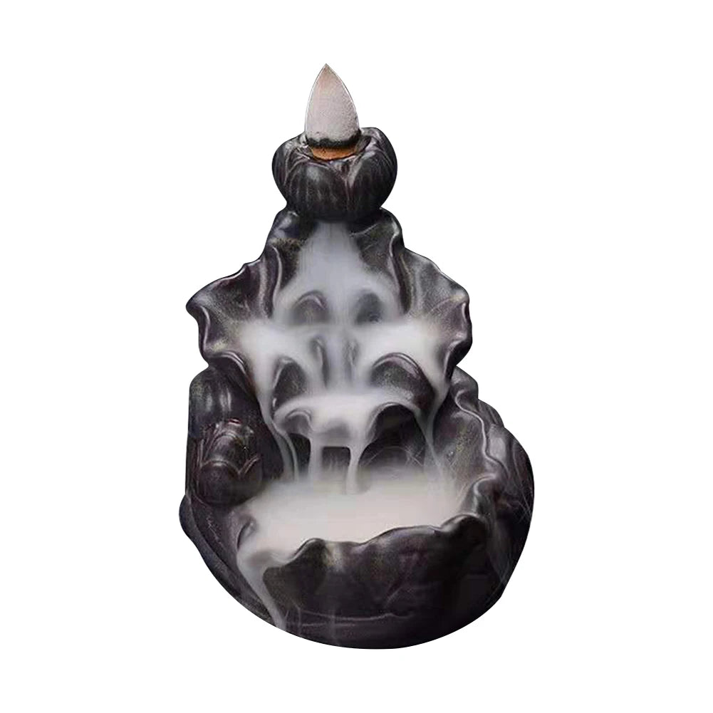 Ceramic  Waterfall Fountain Incense Burner - Your Homes Décor and More