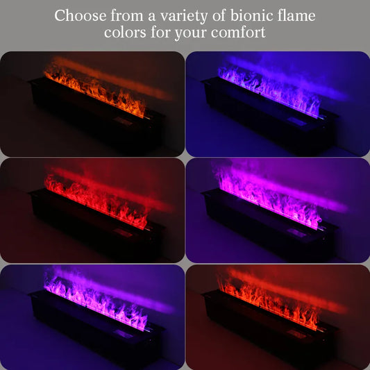 3D Led Flame Fireplace.  Water Mist with Remote Control. - Your Homes Décor and More