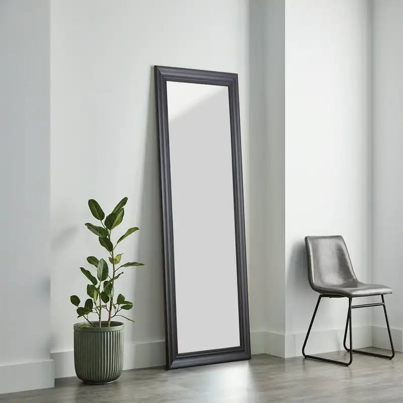 27x70 Rectangular Full Length Mirror, Black - Your Homes Décor and More