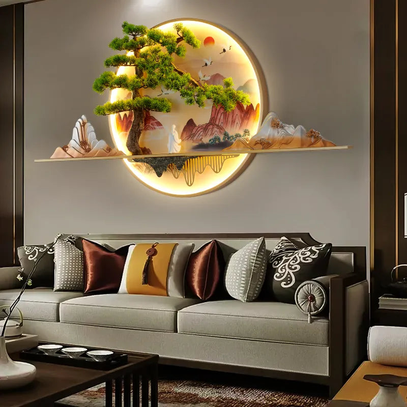 ANITA Modern LED Chinese Creative Landscape Mural - Your Homes Décor and More