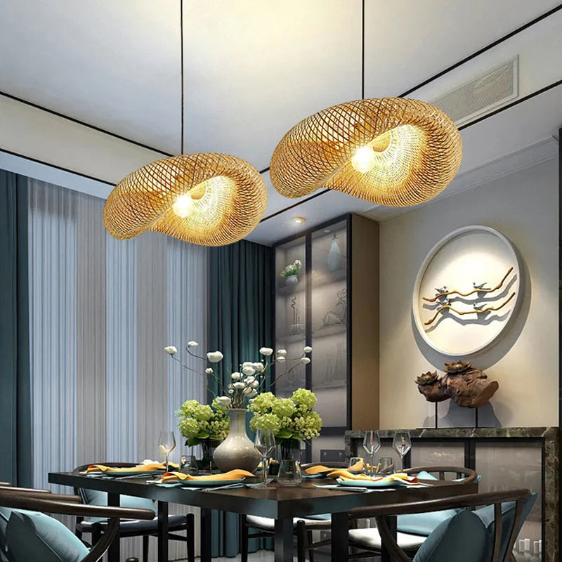 Bamboo LED Hand Woven Pendant Light - Your Homes Décor and More