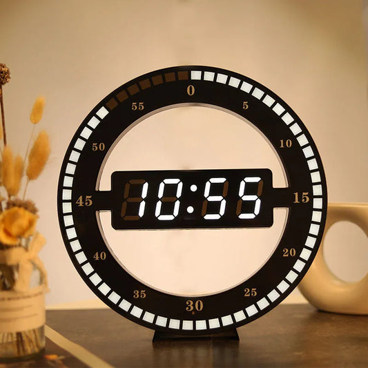 Modern Led Digital Large Wall Clock 3D Luminous Silent Electronic Creativity Jump Second Clock*
