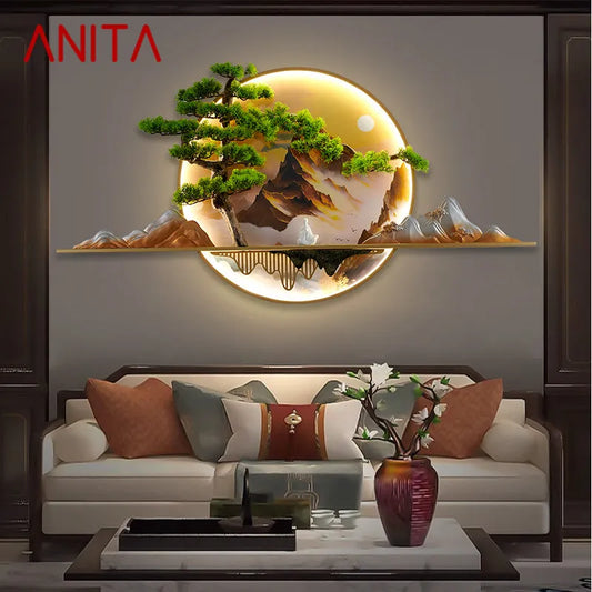ANITA Modern LED Chinese Creative Landscape Mural - Your Homes Décor and More
