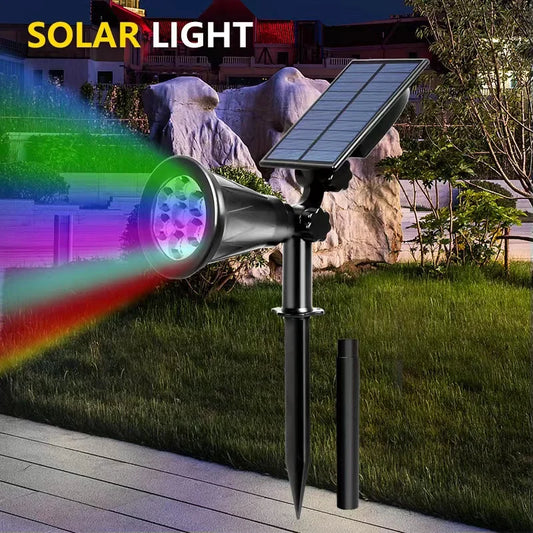 1/2Pcs Solar Powered LED Lamp Adjustable Solar Spotlight In-Ground IP65 Waterproof Landscape Wall Light Outdoor Lighting