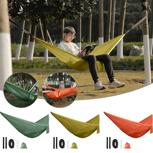Upgrade Camping Hammock Outdoor Hanging Hammocks Portable Parachute Nylon Hiking Hammock For Backpacking Travel