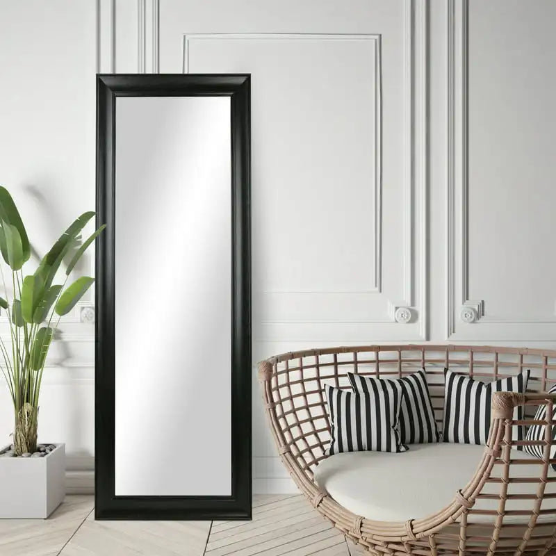 27x70 Rectangular Full Length Mirror, Black - Your Homes Décor and More