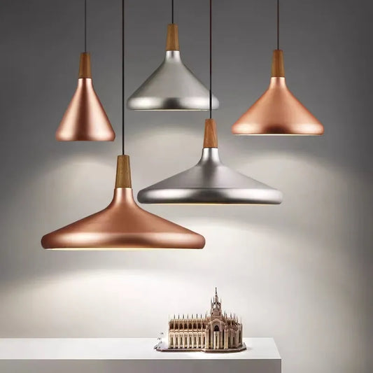 Rose Gold Nordic Pendant Hanging Lamp Metal Fixture