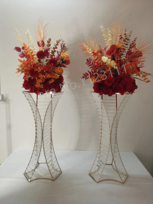 4/10/12pcs Gold Geometric Flower Vases - Your Homes Décor and More