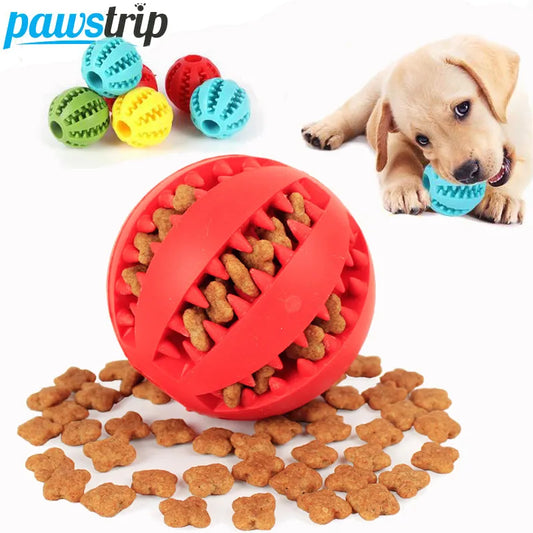 Soft Pet Dog Chew Toy.  Funny Interactive Elasticity Ball Puppy And Adult Dog Chew Toy. Tooth Cleaning Ball With Favorite Food. Extra-tough Rubber Ball Dog