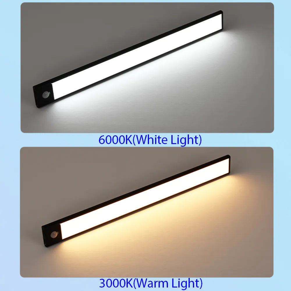 LED Motion Sensor Light, Wireless USB. Under Cabinet Light For Kitchen Cabine, Bedroom, Wardrobe  Indoor Lighting