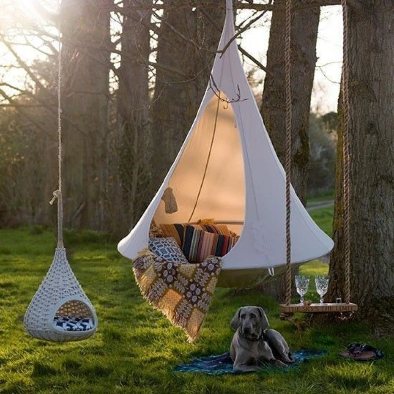 UFO Shape Teepee Tree Hanging Swing Chair For Kids & Adults. Outdoor Hammock, Tent, Patio Furniture, Camping