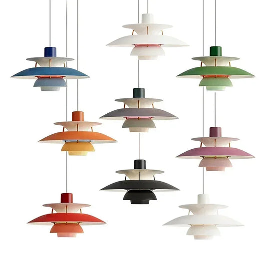 Danish Colorful Umbrella Led Hanging Pendant DroplightL