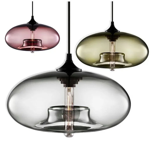 Nordic Modern LED Loft 7 Color Glass Pendant Lamp. Lovely Spherical Light Fixtures