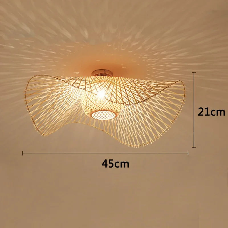 Bohemia Style Rattan Lights Restaurant Ceiling Lamp Shade Decorative Chandelier Lampshade for Hotel Office Home