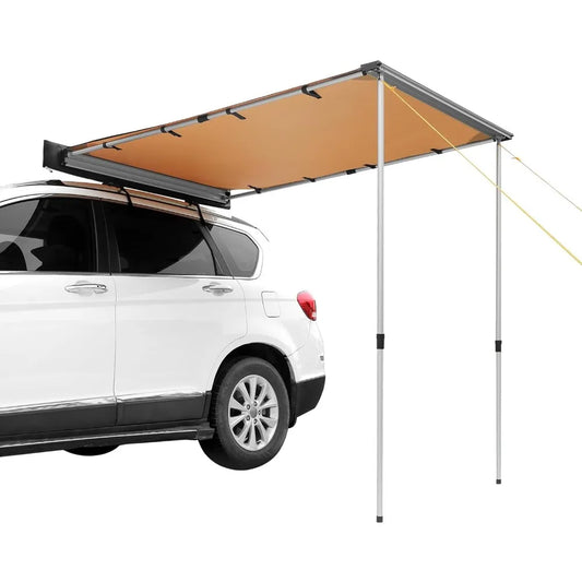 SUVs Tent  UV50+ Retractable Car Side Awning With Waterproof Storage Bag. Height Adjustable For Shed Vans Home