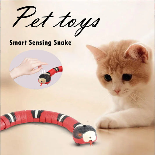 Multiple Color Smart Sensing Snake.  Interactive Cat Toy With USB Charging.  Accessories Kitten and Puppy Toy