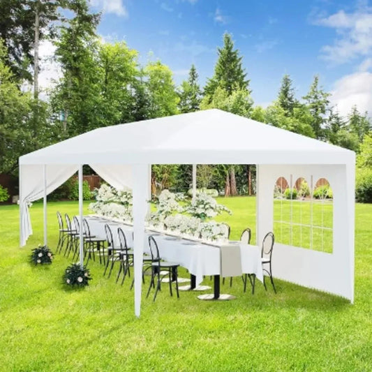 10'x30' Outdoor Canopy Tent. Perfect for  Patio, Camping, Outdoor Gazebo, Shelter Pavilion, Catering Events, Parties, and Weddings. Large Tent w/Removable Sidewalls