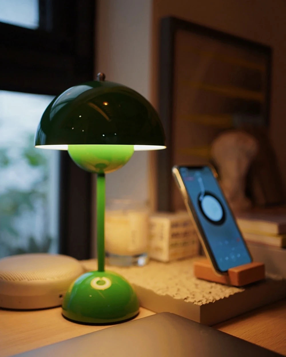 Mushroom Flower Bud Rechargeable LED Table, Desk, Nightstand Touch Night Light