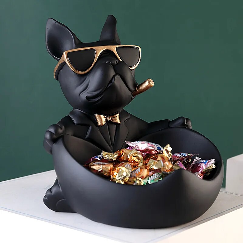 Cool French Bulldog Butler with Storage Bowl - Your Homes Décor and More