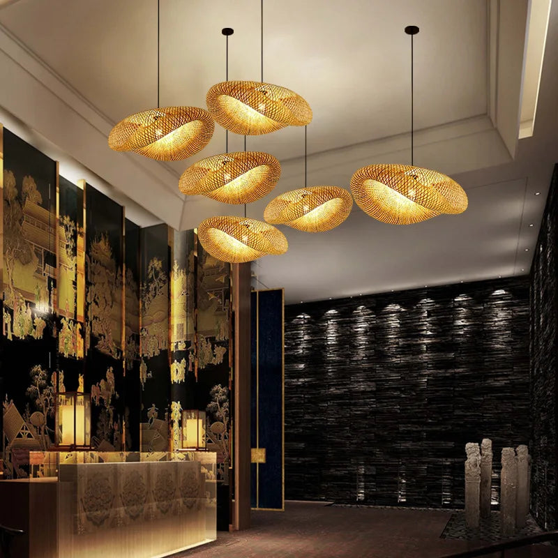 Bamboo LED Hand Woven Pendant Light - Your Homes Décor and More