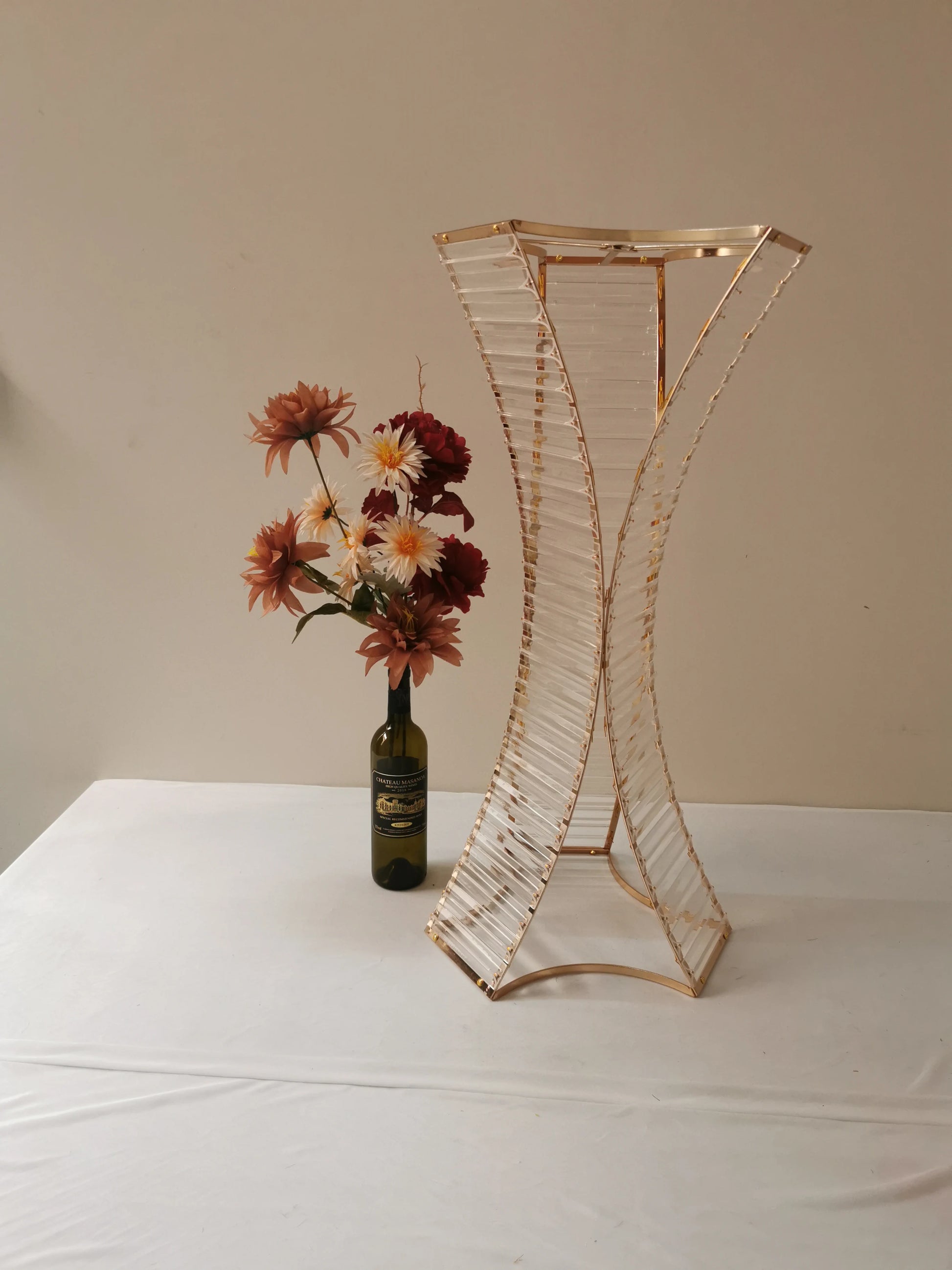 4/10/12pcs Gold Geometric Flower Vases - Your Homes Décor and More