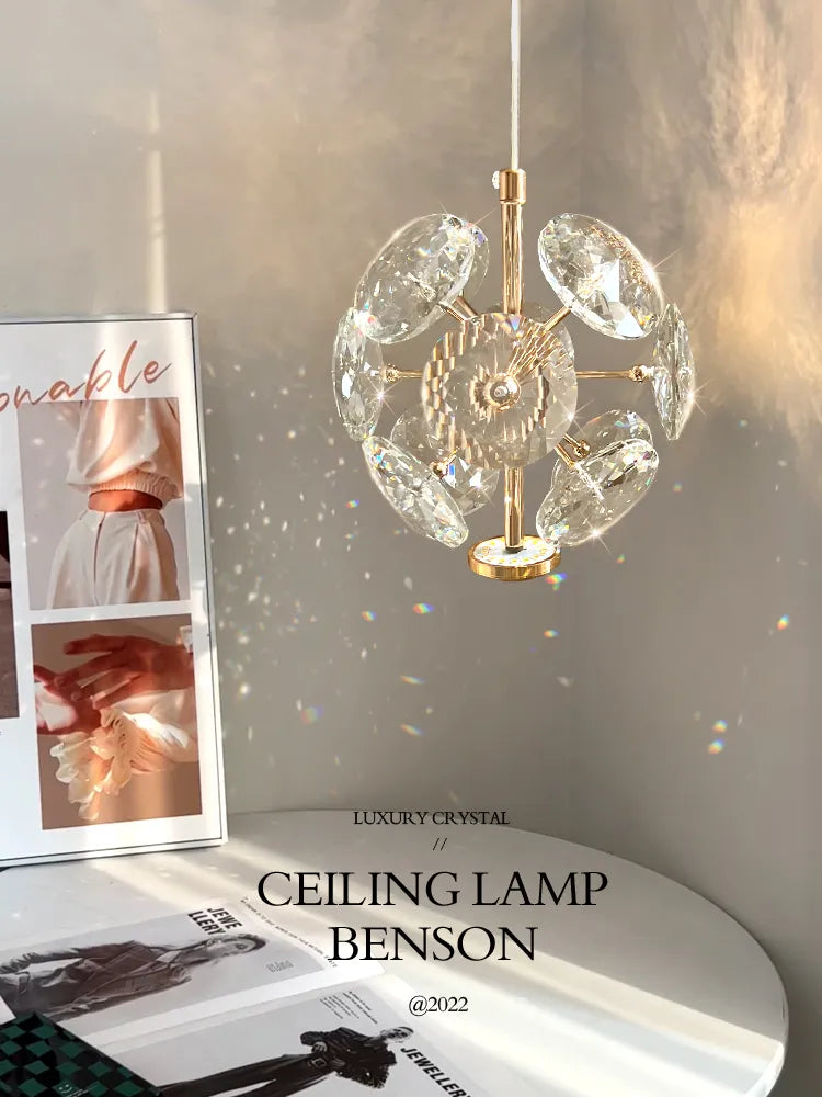 Modern K9 Pure Crystal Bedside Small Chandelier - Your Homes Décor and More