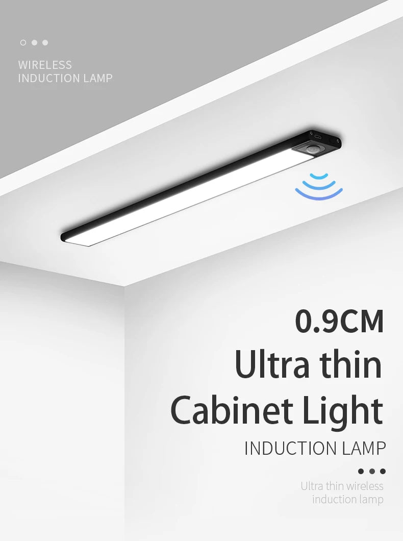 LED Motion Sensor Light, Wireless USB. Under Cabinet Light For Kitchen Cabine, Bedroom, Wardrobe  Indoor Lighting
